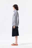 MATIN KIM LOGO COATING JUMPER IN DARK GRAY