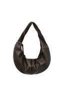 TWIST HANDLE SMALL HOBO BAG IN BROWN
