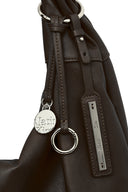 TWIST HANDLE SMALL HOBO BAG IN BROWN