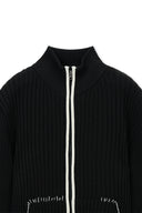 HANDCRAFT SLIM FIT CARDIGAN IN BLACK