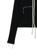 HANDCRAFT SLIM FIT CARDIGAN IN BLACK