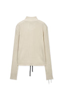 HANDCRAFT SLIM FIT CARDIGAN IN LIGHT BEIGE