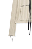 HANDCRAFT SLIM FIT CARDIGAN IN LIGHT BEIGE