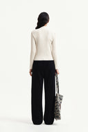 HANDCRAFT SLIM FIT CARDIGAN IN LIGHT BEIGE
