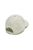 ROUGH CUT APPLIQUE BALL CAP IN LIGHT BEIGE