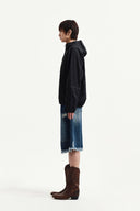 BACK LOGO HOODY WIND BREAKER IN BLACK