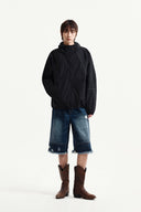 BACK LOGO HOODY WIND BREAKER IN BLACK