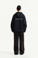 BACK LOGO HOODY WIND BREAKER IN BLACK