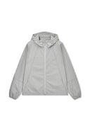 BACK LOGO HOODY WIND BREAKER IN LIGHT BEIGE