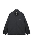 BACK LOGO HIGH NECK JUMPER IN CHARCOAL GREY