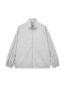 BACK LOGO HIGH NECK JUMPER IN LIGHT GRAY