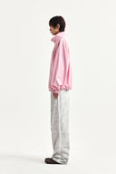 BACK LOGO HIGH NECK JUMPER IN PINK
