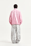 BACK LOGO HIGH NECK JUMPER IN PINK