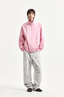 BACK LOGO HIGH NECK JUMPER IN PINK