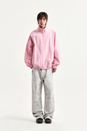 BACK LOGO HIGH NECK JUMPER IN PINK