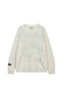 GRAFFITI ARTWORK KNIT PULLOVER IN IVORY