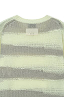 TEXTURE BLOCK STRIPE KNIT PULLOVER IN LIGHT YELLOW