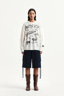 UTILITY CARGO BERMUDA PANTS IN NAVY