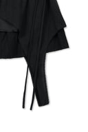 MULTI PANEL LAYERED SKIRT IN BLACK