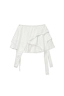 MULTI PANEL LAYERED SKIRT IN WHITE