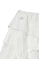 MULTI PANEL LAYERED SKIRT IN WHITE