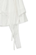 MULTI PANEL LAYERED SKIRT IN WHITE