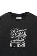 VINTAGE GRAFFITI ARTWORK TOP IN BLACK