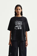 VINTAGE GRAFFITI ARTWORK TOP IN BLACK