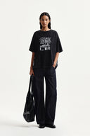 VINTAGE GRAFFITI ARTWORK TOP IN BLACK