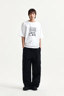 VINTAGE GRAFFITI ARTWORK TOP IN WHITE