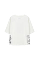 VINTAGE GRAFFITI ARTWORK TOP IN WHITE