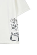 VINTAGE GRAFFITI ARTWORK TOP IN WHITE