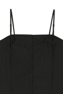 BUTTON SLEEVELESS BLOUSE IN BLACK