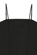 BUTTON SLEEVELESS BLOUSE IN BLACK