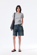 CARPENTER BERMUDA DENIM PANTS IN BLUE