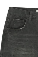 CARPENTER BERMUDA DENIM PANTS IN CHARCOAL GREY