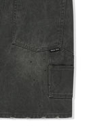 CARPENTER BERMUDA DENIM PANTS IN CHARCOAL GREY