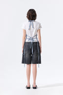 CARPENTER BERMUDA DENIM PANTS IN CHARCOAL GREY