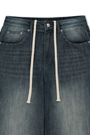 STUD POINT DENIM PANTS IN BLUE