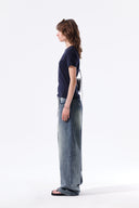 STUD POINT DENIM PANTS IN BLUE