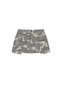 CARGO MINI DENIM SKIRT IN BEIGE