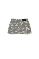 CARGO MINI DENIM SKIRT IN BEIGE