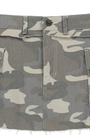 CARGO MINI DENIM SKIRT IN BEIGE