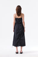 STRAP DETAIL SLEEVELESS UTILITY DRESS IN CHARCOAL GREY