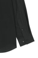 MIXED PANEL OVER FIT SHIRT IN BLACK