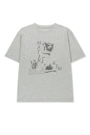 PORTRAIT GRAFFITI LOGO TOP IN LIGHT GREY