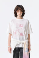 PORTRAIT GRAFFITI LOGO TOP IN WHITE