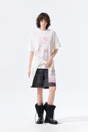 PORTRAIT GRAFFITI LOGO TOP IN WHITE
