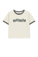 MATIN LOGO RINGER CROP TOP IN CREAM