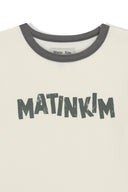MATIN LOGO RINGER CROP TOP IN CREAM